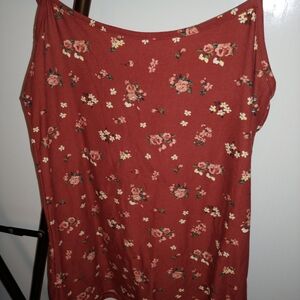 Ardene Floral Camisole - Rust Red